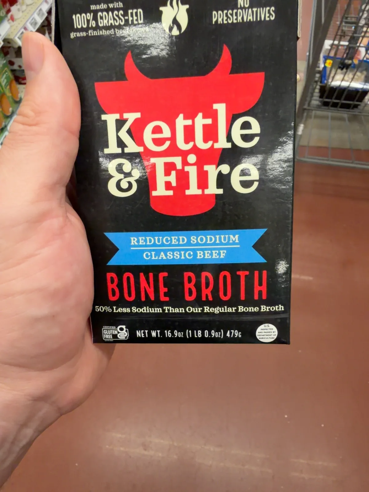 Reduced-sodium beef bone broth.