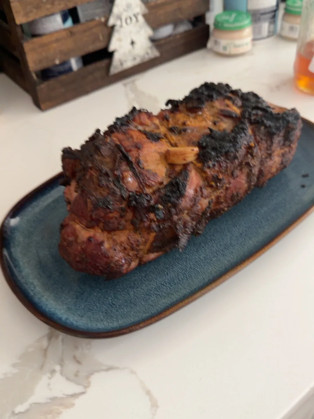 Готовая буженина после kamado.